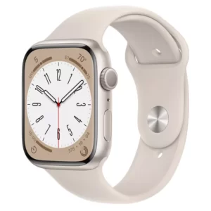 اپل واچ سری 8 سایز 45 میلیمتر رنگ استارلایت با بند اسپرت | Apple Watch Series 8 45MM