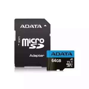 کارت حافظه microSDHC ای دیتا مدل Premier V10 A1 کلاس 10 استاندارد UHS-I سرعت 100MBps ظرفیت 64 گیگابایت